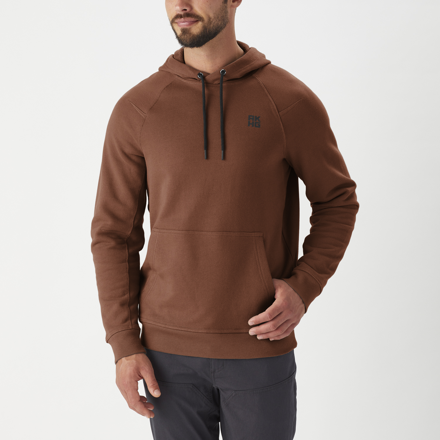 Men's AKHG Crosshaul Cotton Hoodie Sweatshirt, 22905 (Silver Pin