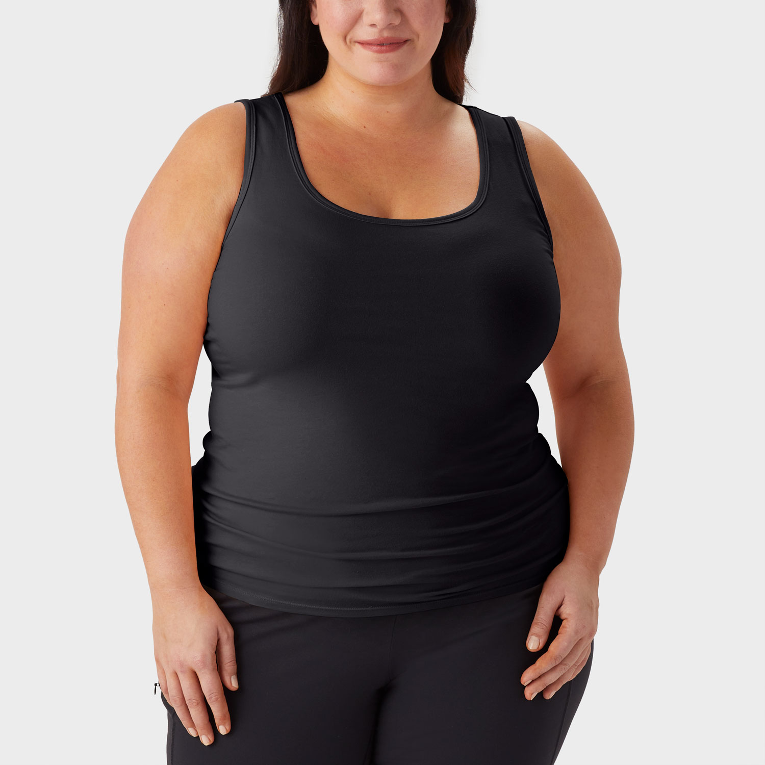 Women's Plus No-Yank Tank, 72771 (Black)